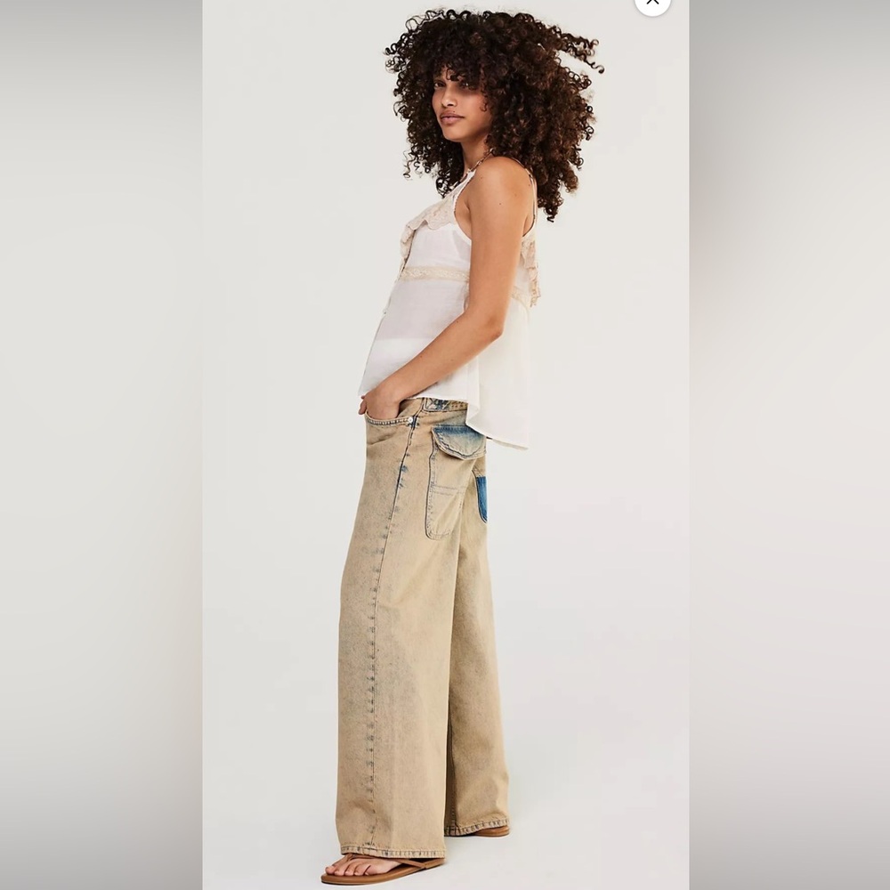 NWOT Free People Waterfalls Baggy Wide Leg Jeans - Picture 5 of 10